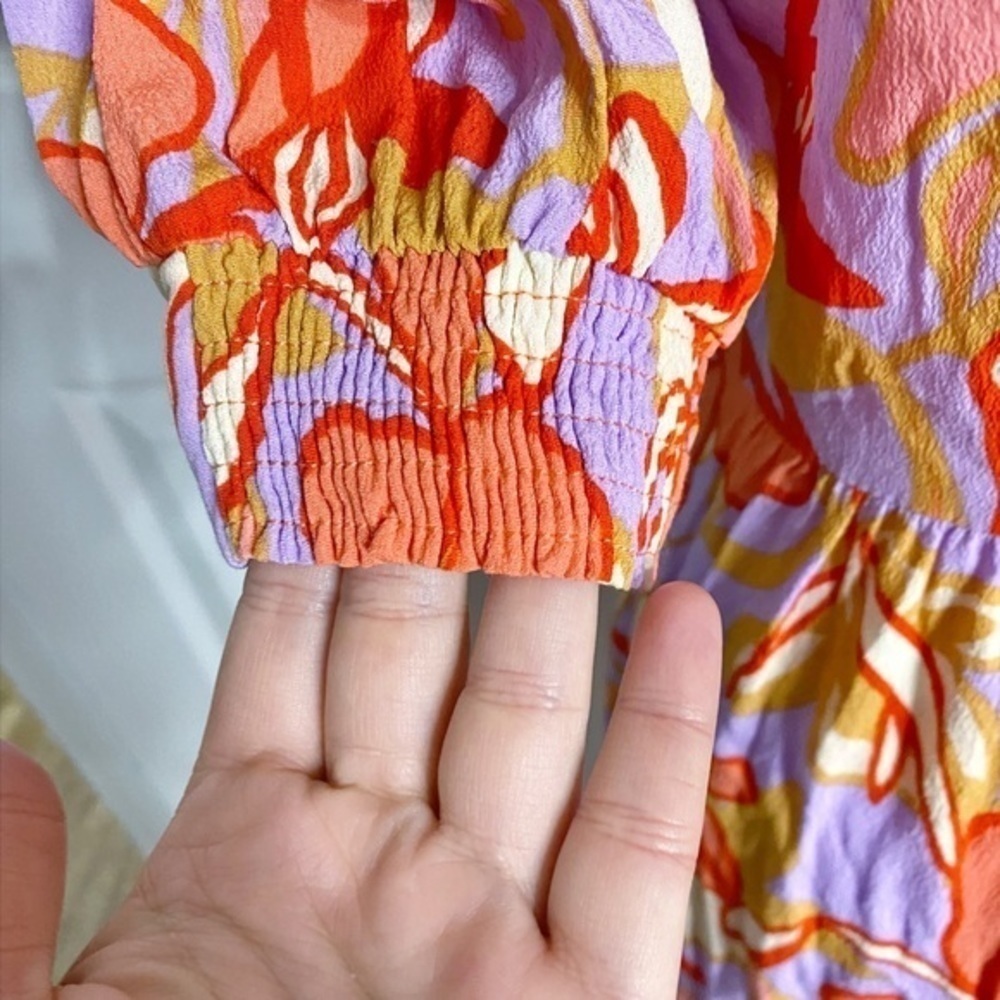 OLIVACEOUS LILAC‎ BLOOMS MIDI DRESS - Picture 6 of 16